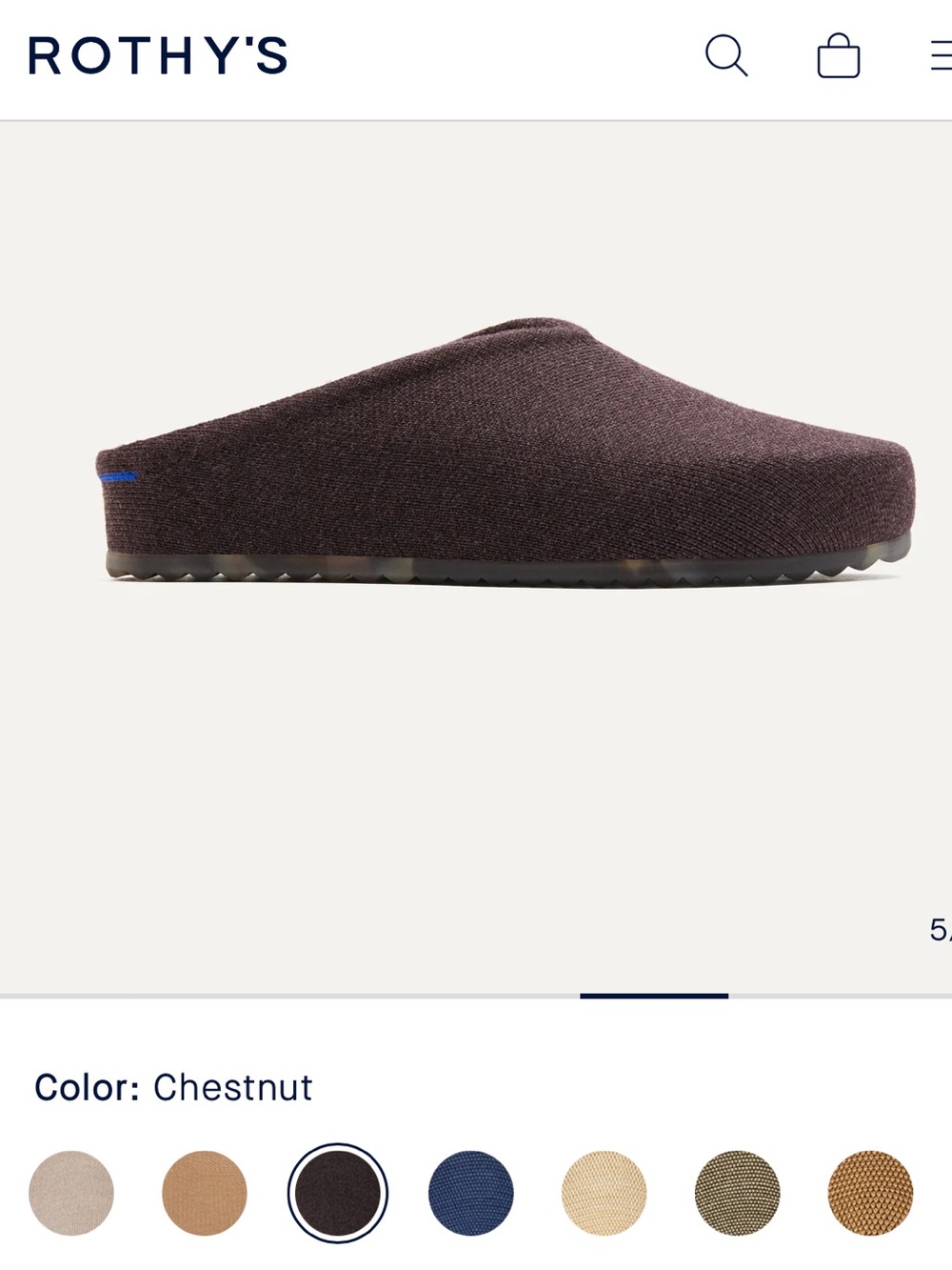 Rothy's The Casual Clog. Size 9. Chestnut. - Picture 2 of 7